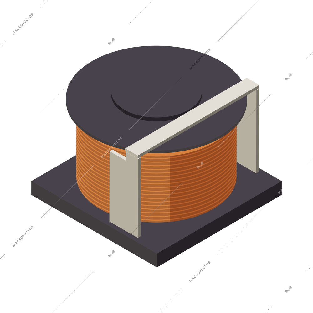 Semiconductor element hardware item isometric icon 3d vector illustration