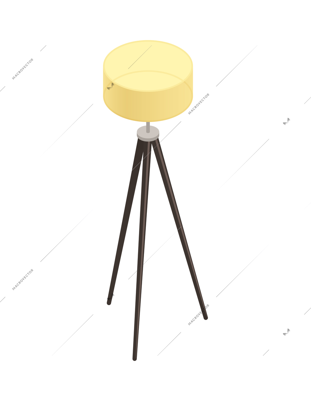Isometric icon with standard lamp in loft style on white background vector illustration