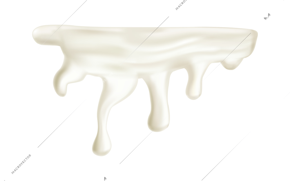Realistic abstract milk splash on white background vector illustration