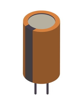 Isometric component of electronic circuit 3d vector illustration