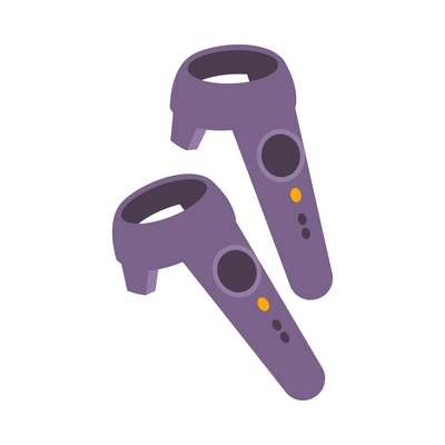 Two controllers for virtual reality headset flat icon isolated vector illustration