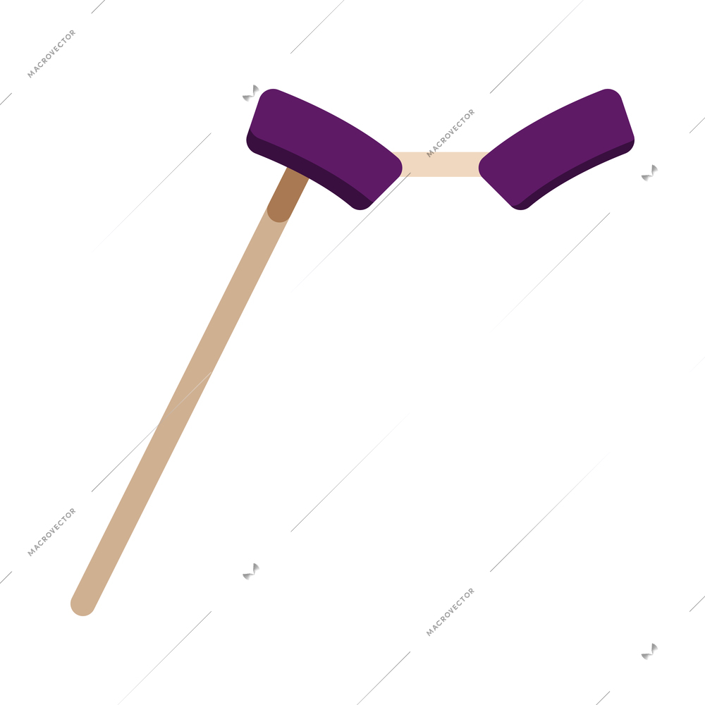 Photo booth props with fake moustache on stick flat icon vector illustration