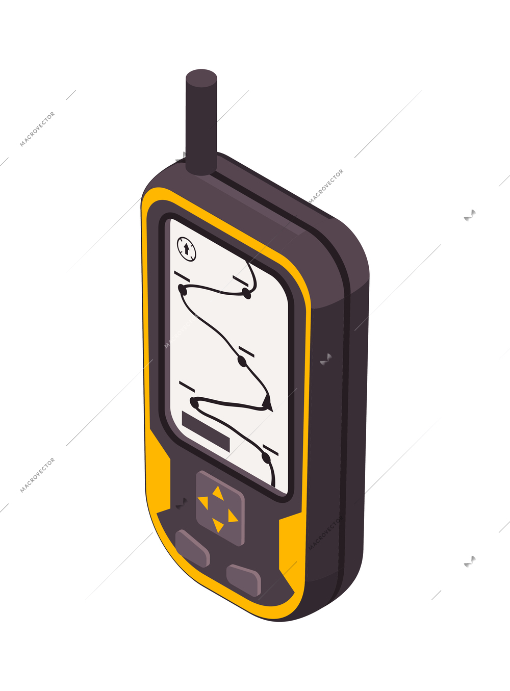 Walkie talkie isometric icon on white background 3d vector illustration