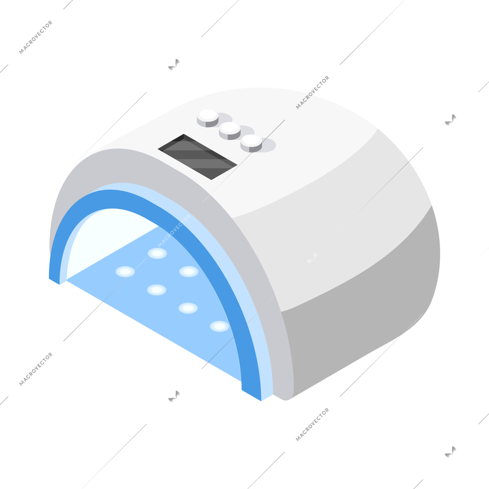 Ultraviolet led lamp for manicure isometric icon 3d vector illustration