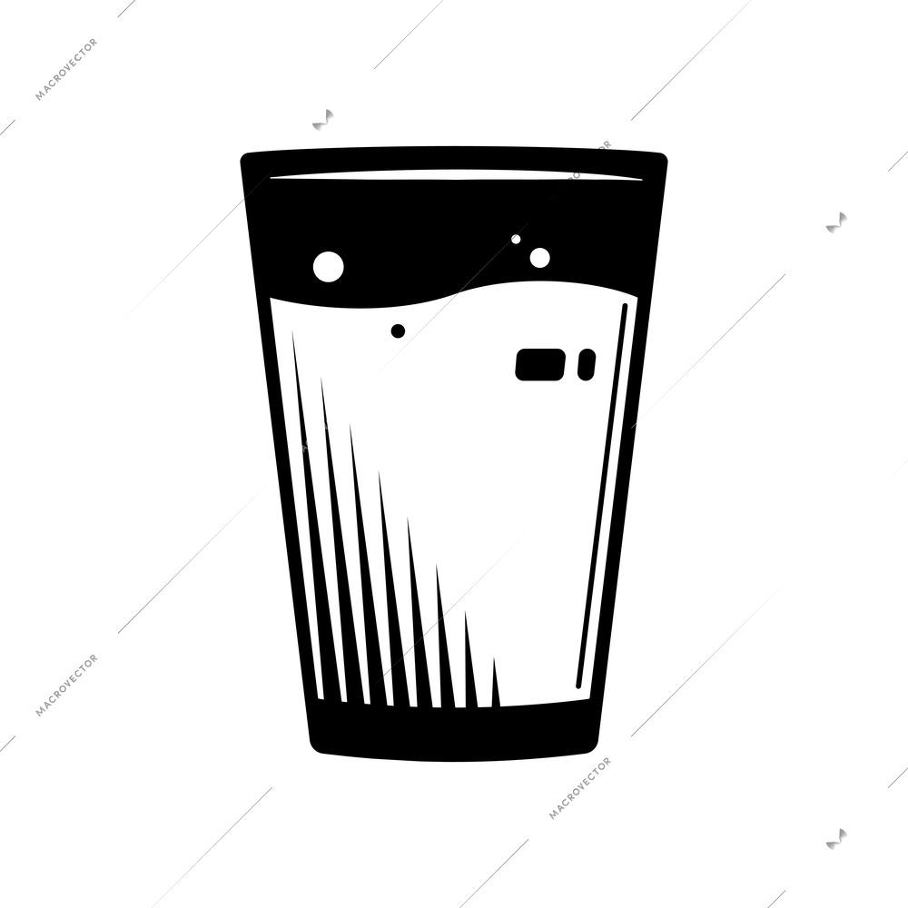 Milk farm engraving hand drawn composition with isolated monochrome image of glass with milk vector illustration
