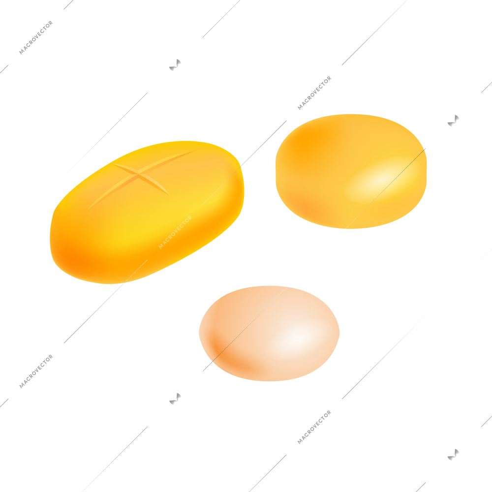 Isometric medicine pharmacy composition with isolated images of pills on blank background vector illustration