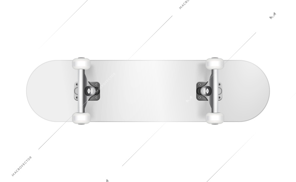 Skateboards realistic composition with isolated image of skating board on blank background vector illustration