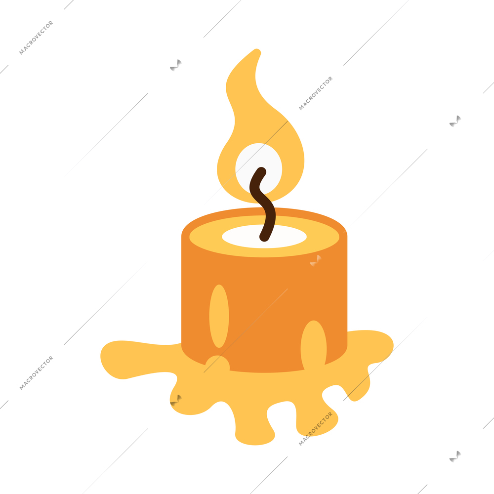 Day of dead as mexican ethnic holiday cartoon composition with image of burning candle vector illustration