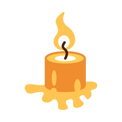 Day of dead as mexican ethnic holiday cartoon composition with image of burning candle vector illustration