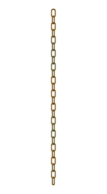 Golden chain realistic composition of hanging golden chain on blank background vector illustration