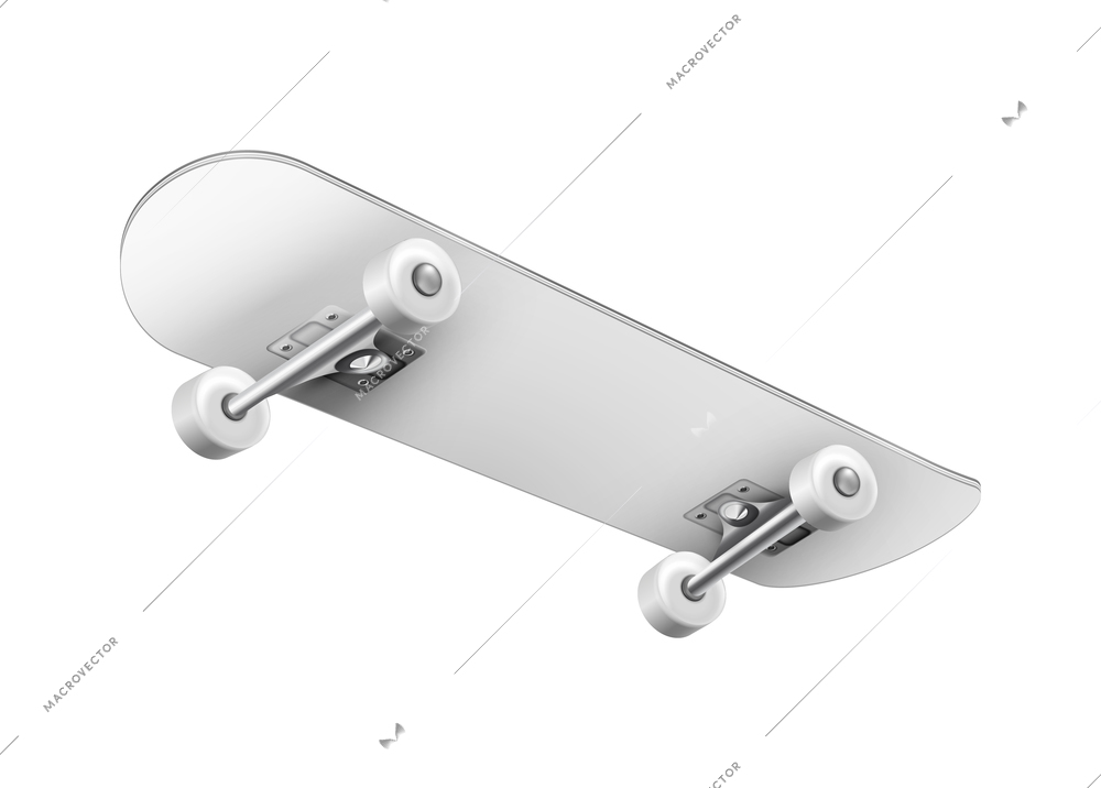 Skateboards realistic composition with isolated image of skating board on blank background vector illustration