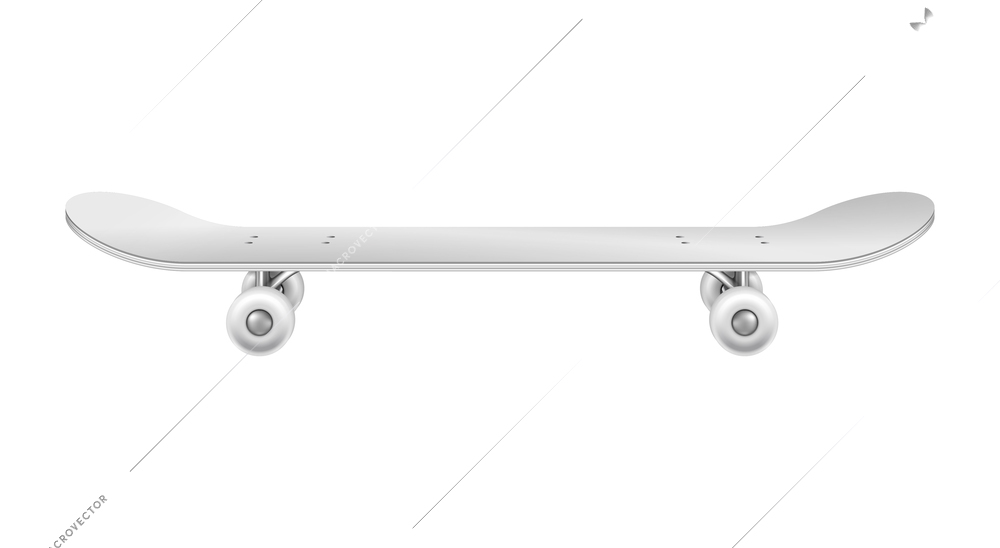 Skateboards realistic composition with isolated image of skating board on blank background vector illustration