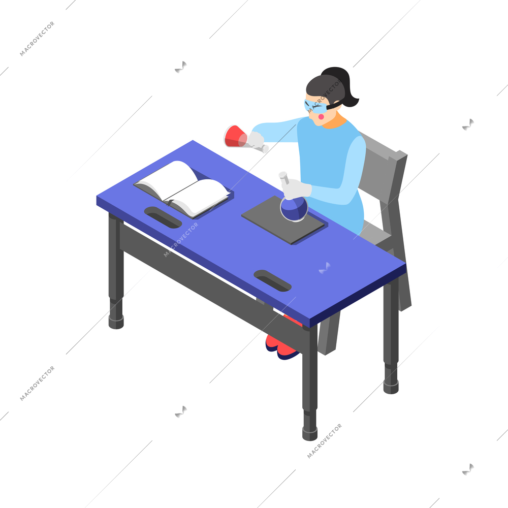 Children technical training centers  isometric compositions set with robotic control systems programming science classes isolated vector illustration