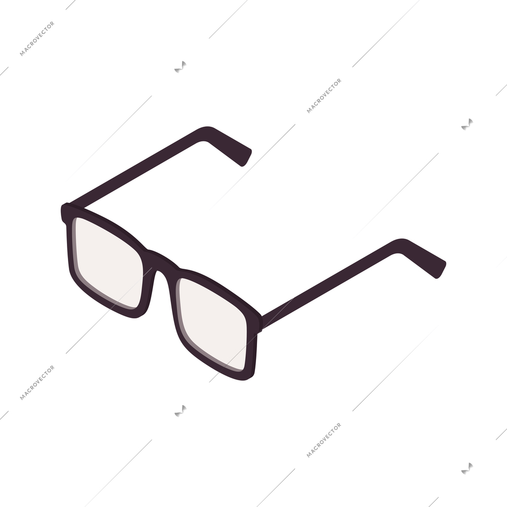 Isometric ophthalmology composition with isolated wearable glasses vector illustration