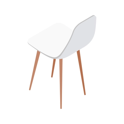 Furniture isometric composition with isolated image of modern stool on blank background vector illustration