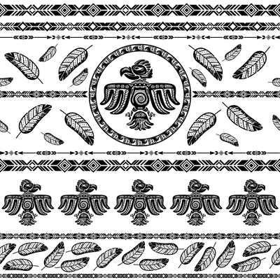 Indian tribal abstract pattern background vector illustration