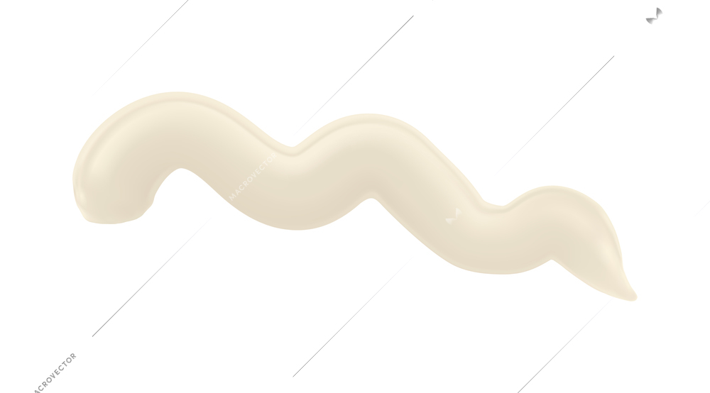 Sauce mayonnaise cream spot realistic composition isolated on blank background vector illustration