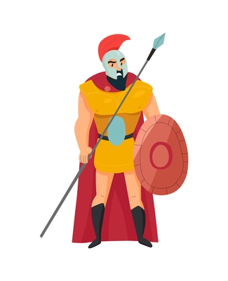 Greek god composition with isolated human character of ancient mythological character on blank background vector illustration