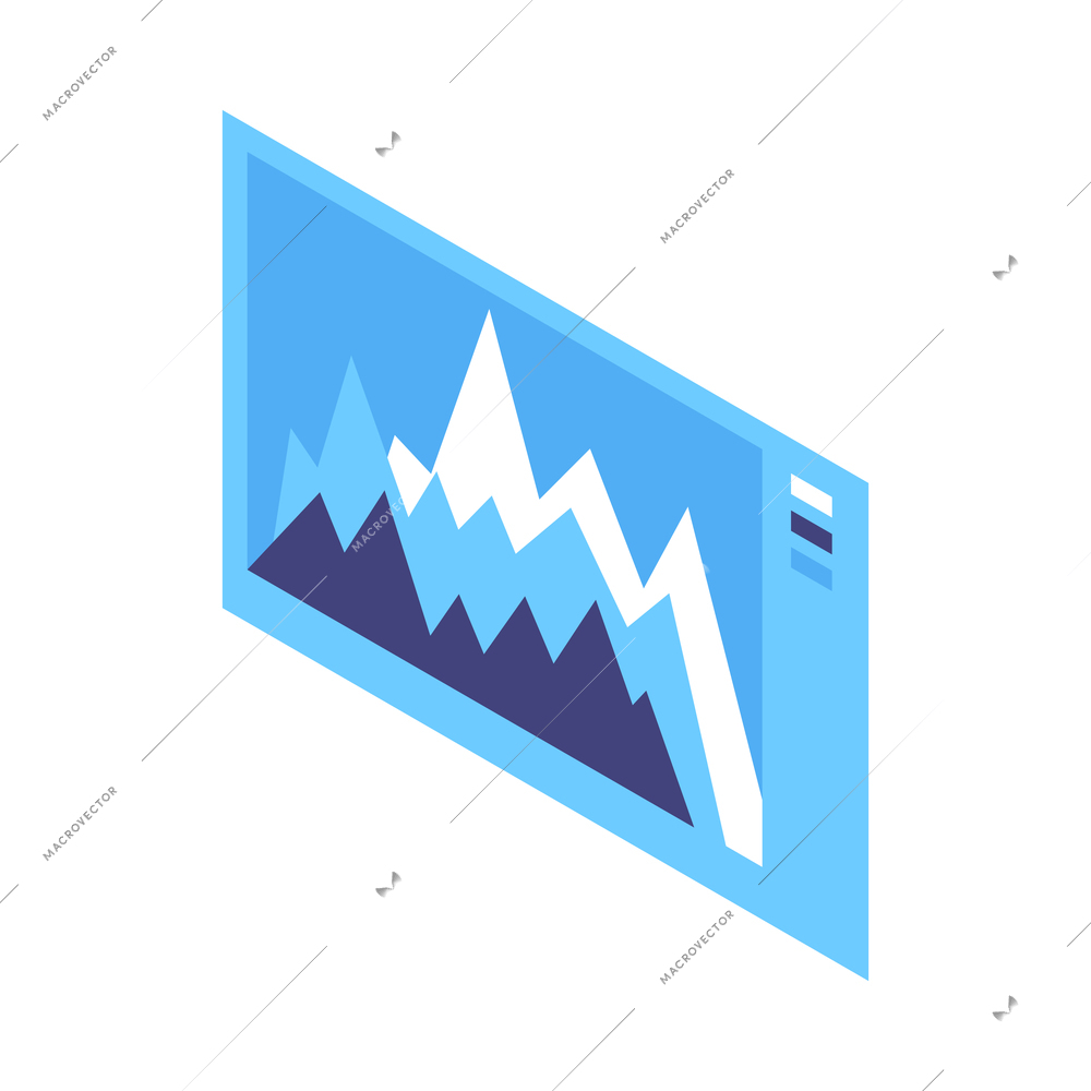 Isometric human cloning dna research science laboratory composition with horizontal screen containing colorful graph vector illustration