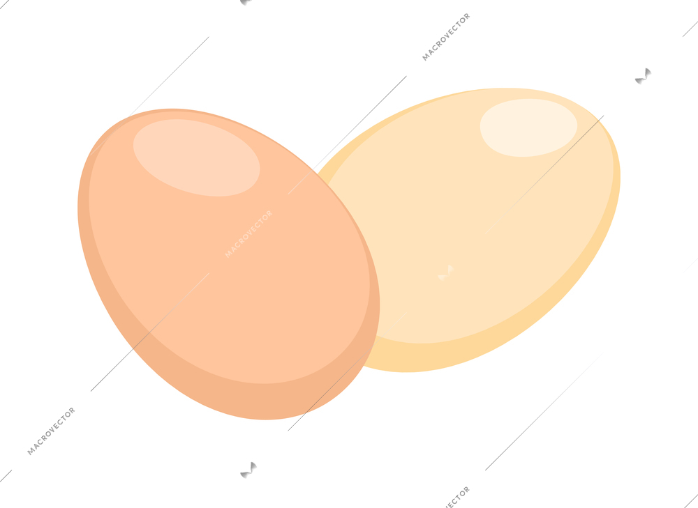 Local farm market isometric composition with isolated images of poultry eggs on blank background vector illustration