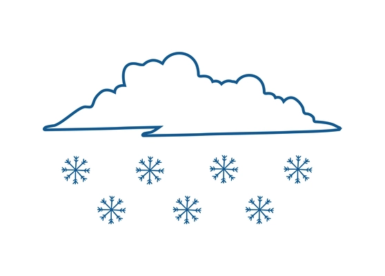 Weather sketch composition with isolated icons of weather conditions on blank background vector illustration