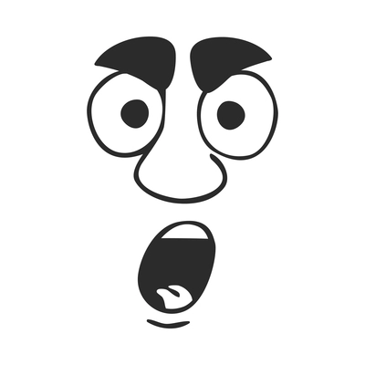 Facial avatar emotions composition with isolated icons expressing face emotion of cartoon character vector illustration