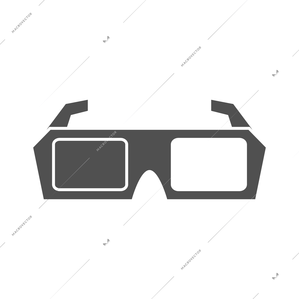 Cinema entertainment composition with isolated monochrome icon on blank background vector illustration