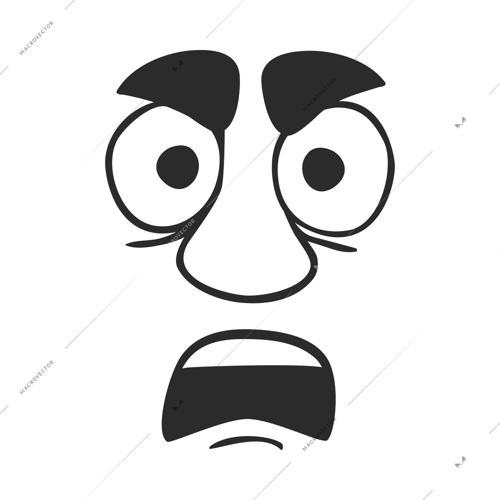 Facial avatar emotions composition with isolated icons expressing face emotion of cartoon character vector illustration