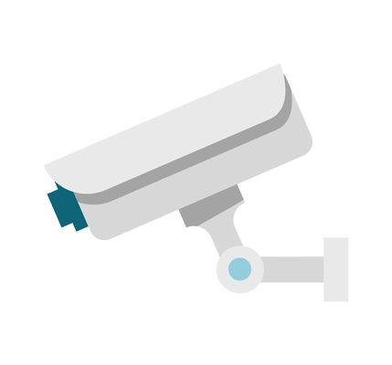 24 hours security surveillance camera composition with colored CCTV icon isolated on blank background vector illustration