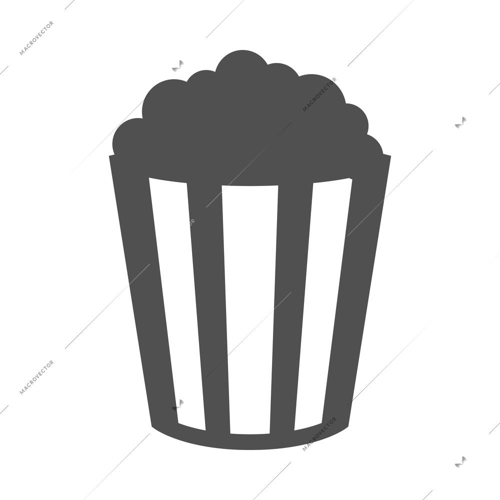 Cinema entertainment composition with isolated monochrome icon on blank background vector illustration