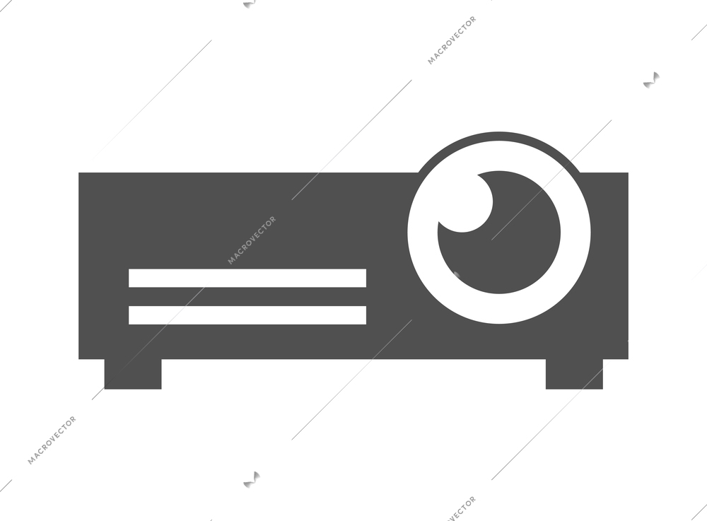 Cinema entertainment composition with isolated monochrome icon on blank background vector illustration