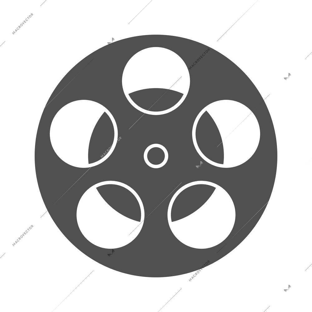 Cinema entertainment composition with isolated monochrome icon on blank background vector illustration