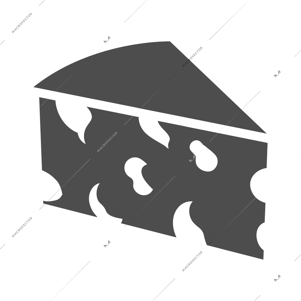 Supermarket composition with isolated monochrome food icon on blank background vector illustration