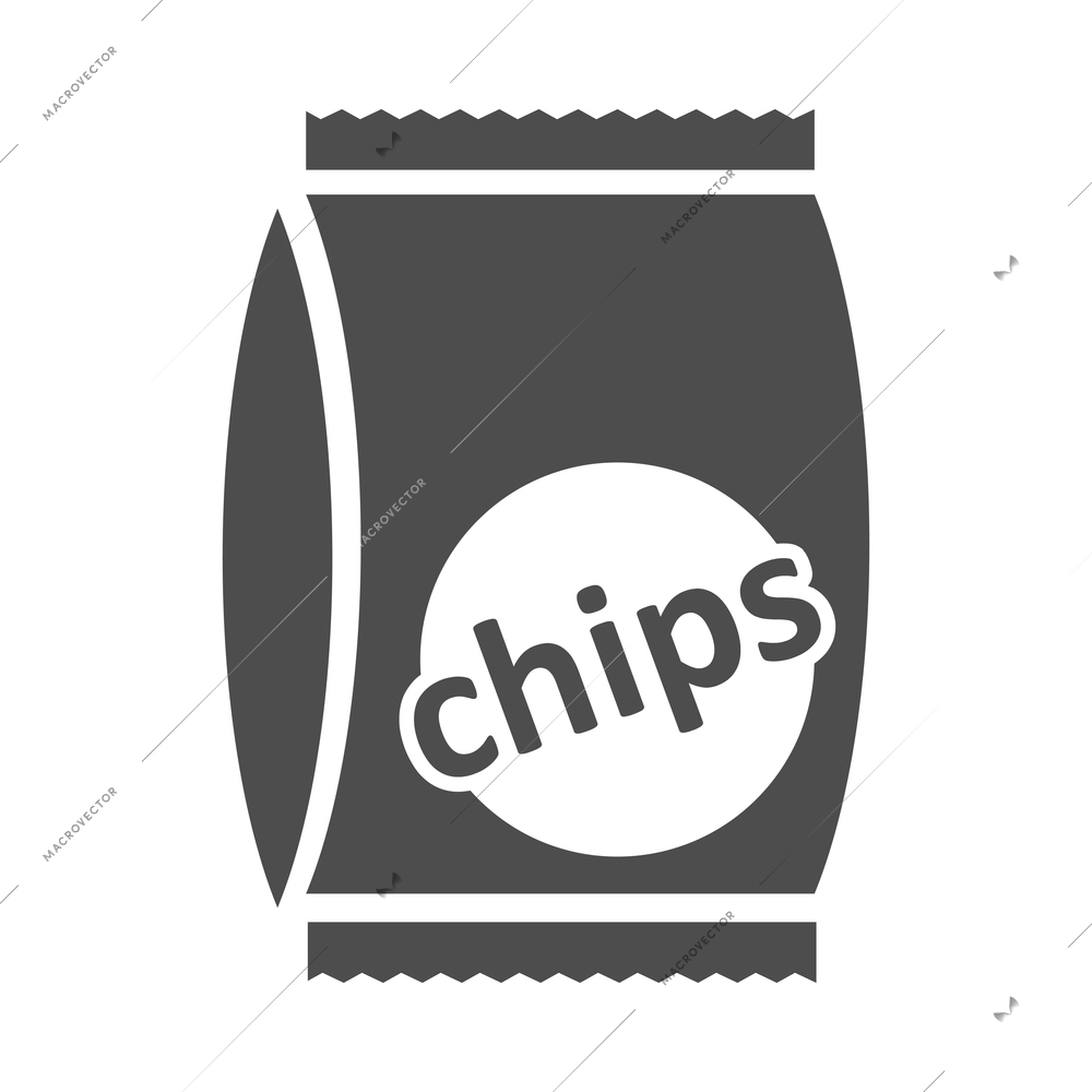 Supermarket composition with isolated monochrome food icon on blank background vector illustration