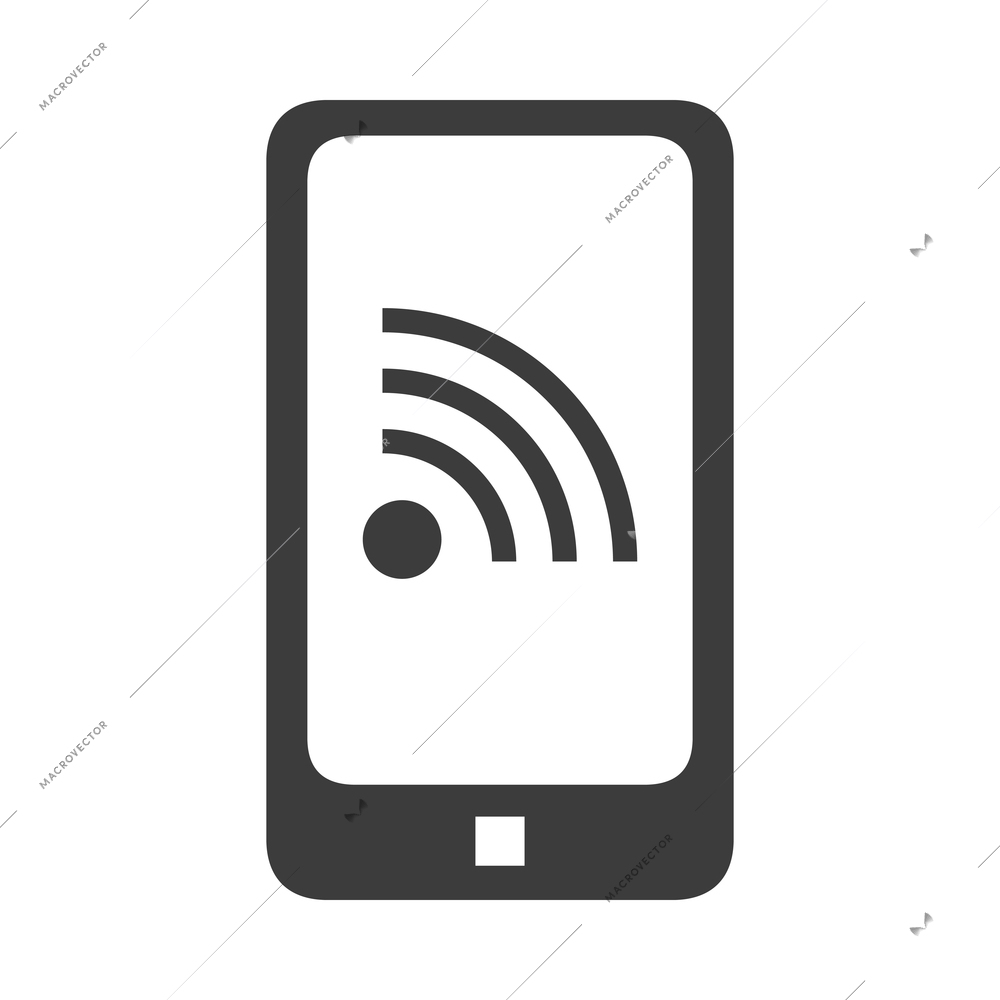 Wireless communication network business composition with black isolated wi-fi icon on blank background vector illustration