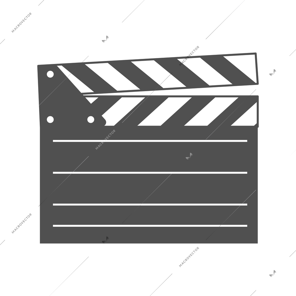 Cinema entertainment composition with isolated monochrome icon on blank background vector illustration