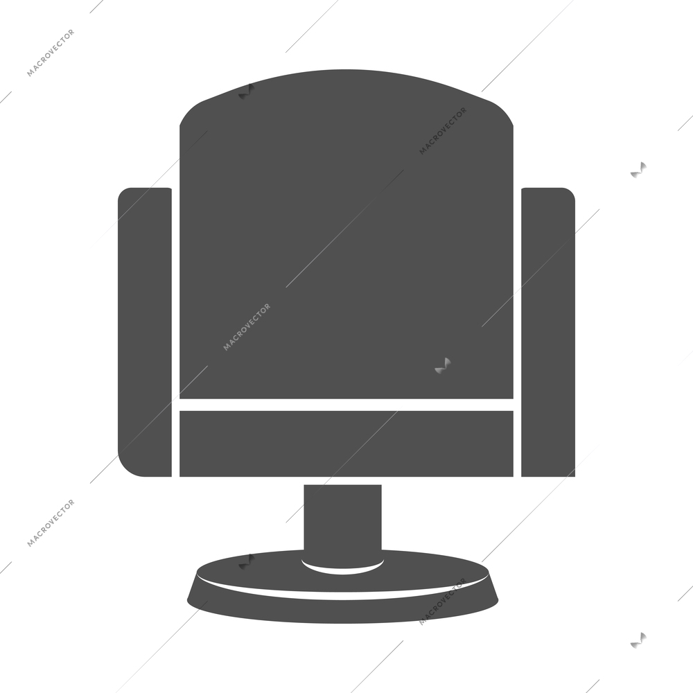 Cinema entertainment composition with isolated monochrome icon on blank background vector illustration