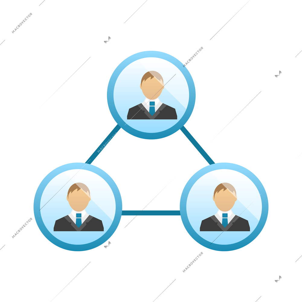 Meet online composition with isolated colorful icons of business communications on blank background vector illustration