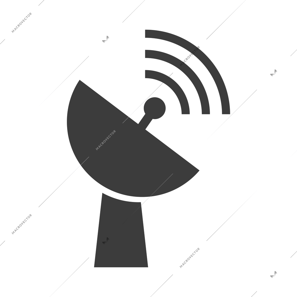 Wireless communication network business composition with black isolated wi-fi icon on blank background vector illustration