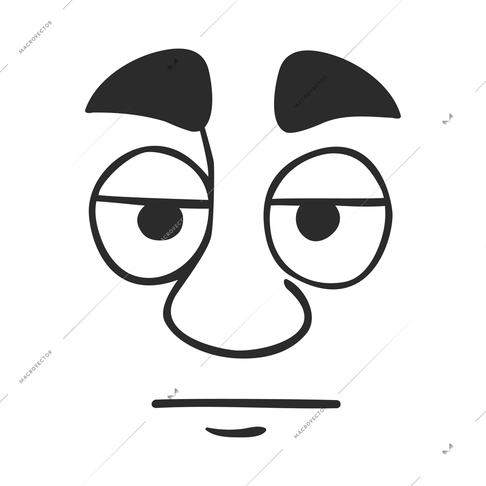 Facial avatar emotions composition with isolated icons expressing face emotion of cartoon character vector illustration