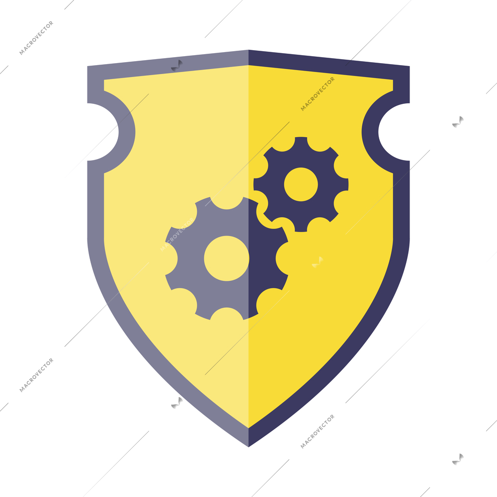 Information security composition with flat isolated technology icon on blank background vector illustration