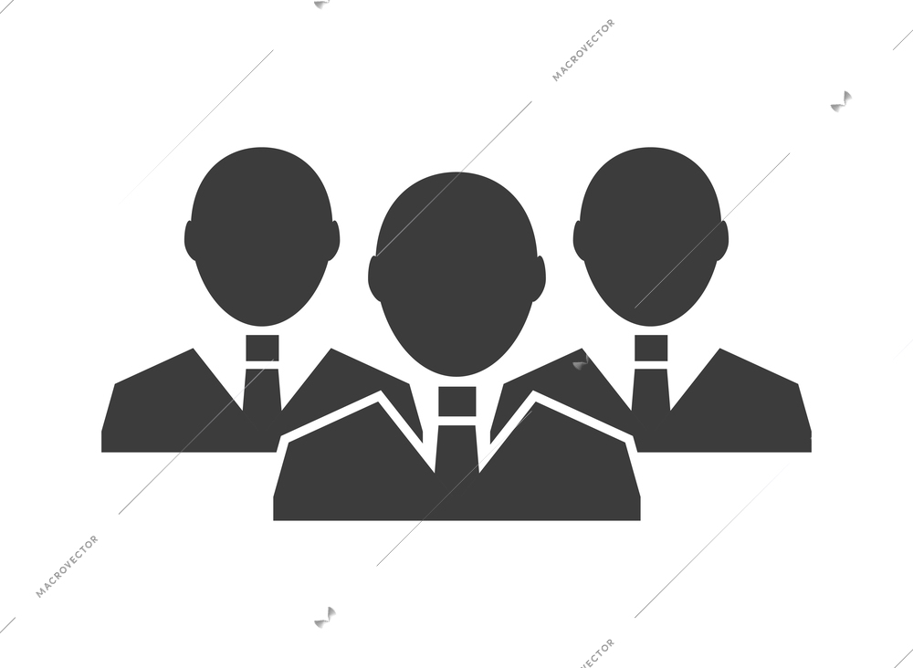 Meet online composition with isolated black icons of business communications on blank background vector illustration