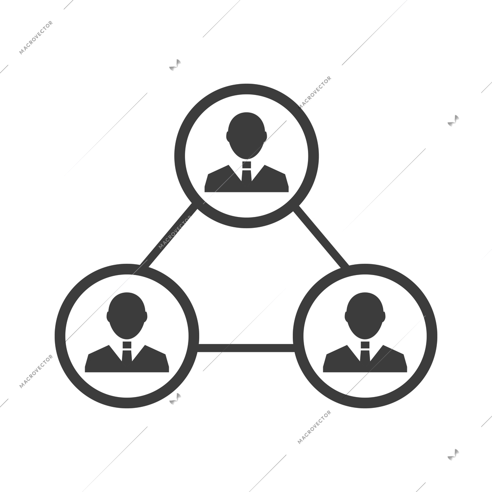 Meet online composition with isolated black icons of business communications on blank background vector illustration