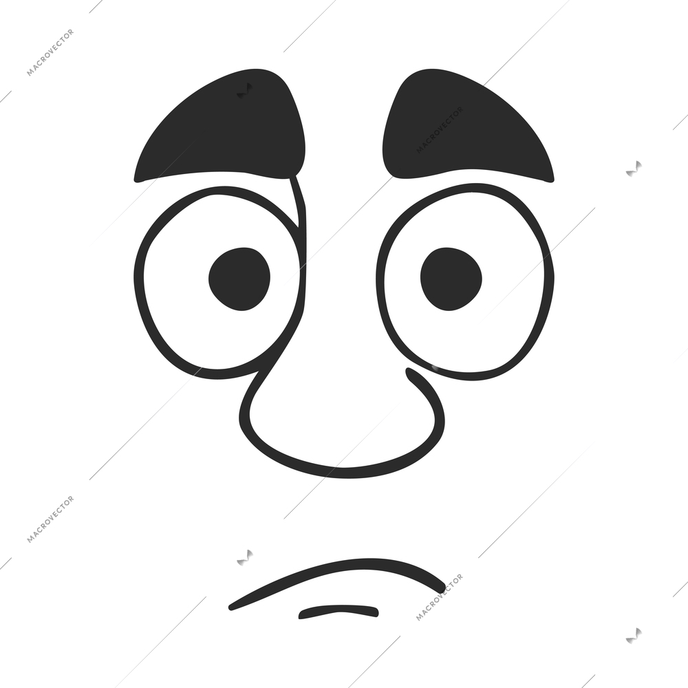 Facial avatar emotions composition with isolated icons expressing face emotion of cartoon character vector illustration