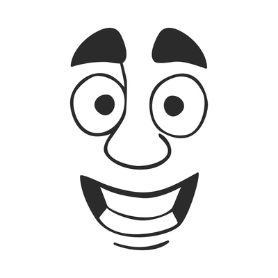 Facial avatar emotions composition with isolated icons expressing face emotion of cartoon character vector illustration