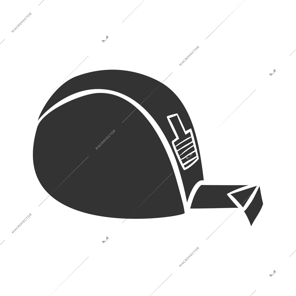 Tools composition with isolated black monochrome icon of construction instrument on blank background vector illustration