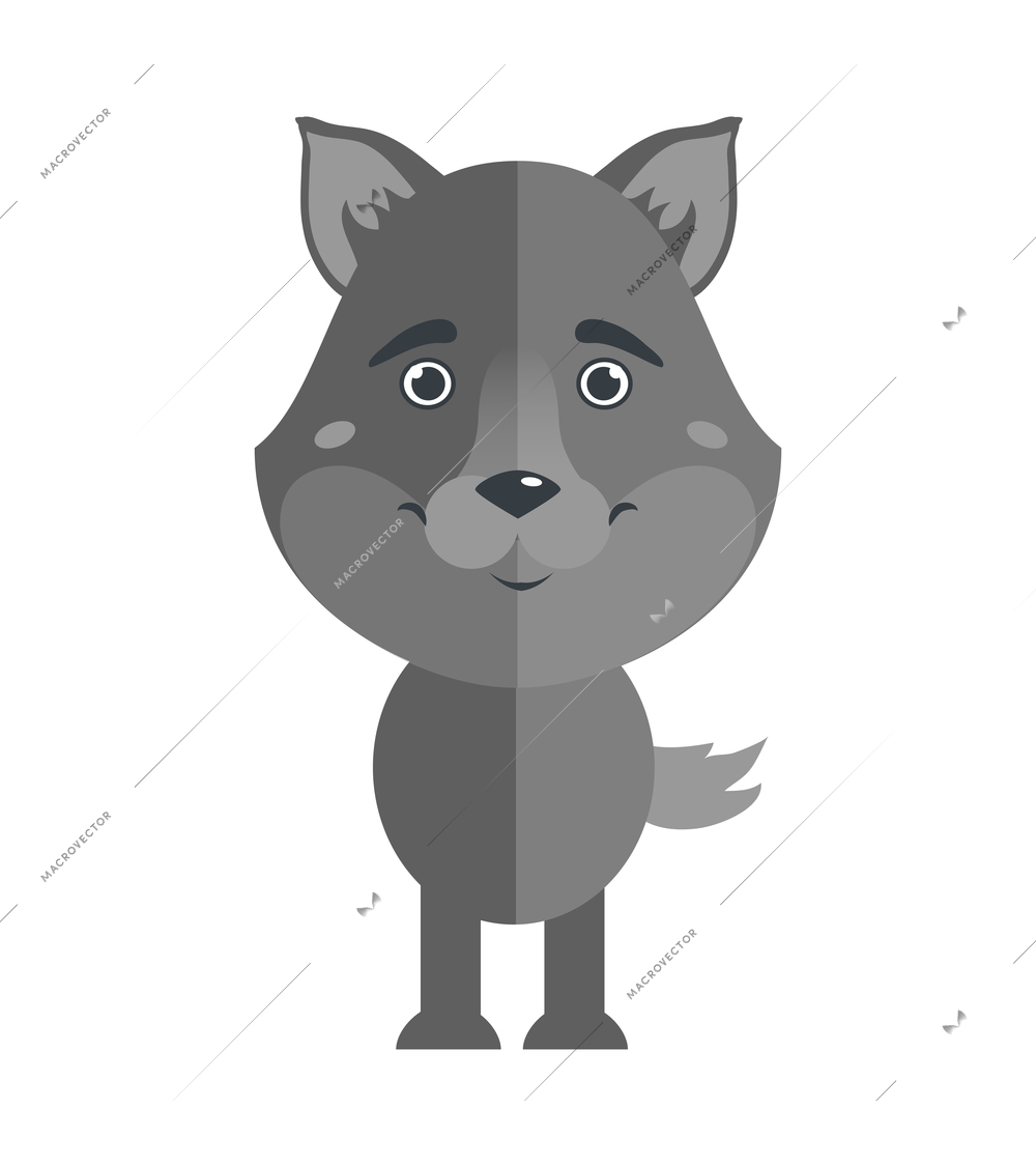 Animal hipster composition with isolated cartoon doodle style cheerful character on blank background vector illustration