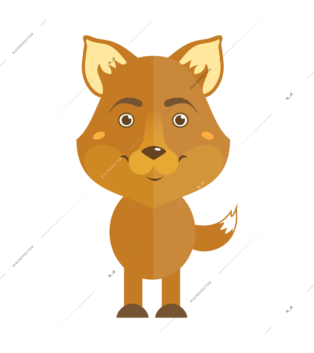 Animal hipster composition with isolated cartoon doodle style cheerful character on blank background vector illustration