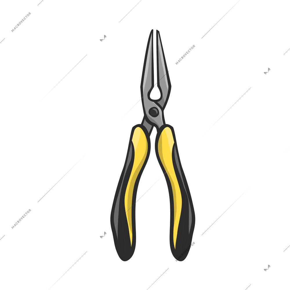 Tools composition with isolated colored icon of construction instrument on blank background vector illustration