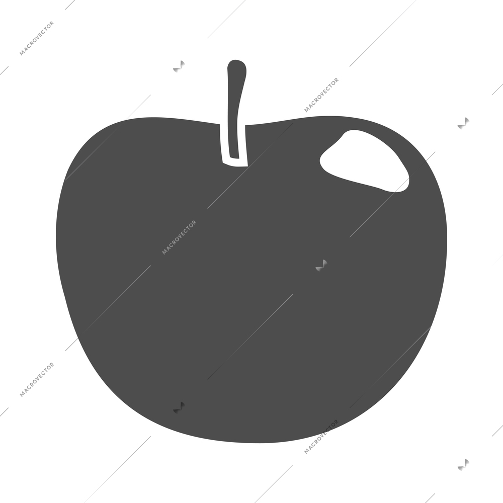 Supermarket composition with isolated monochrome food icon on blank background vector illustration